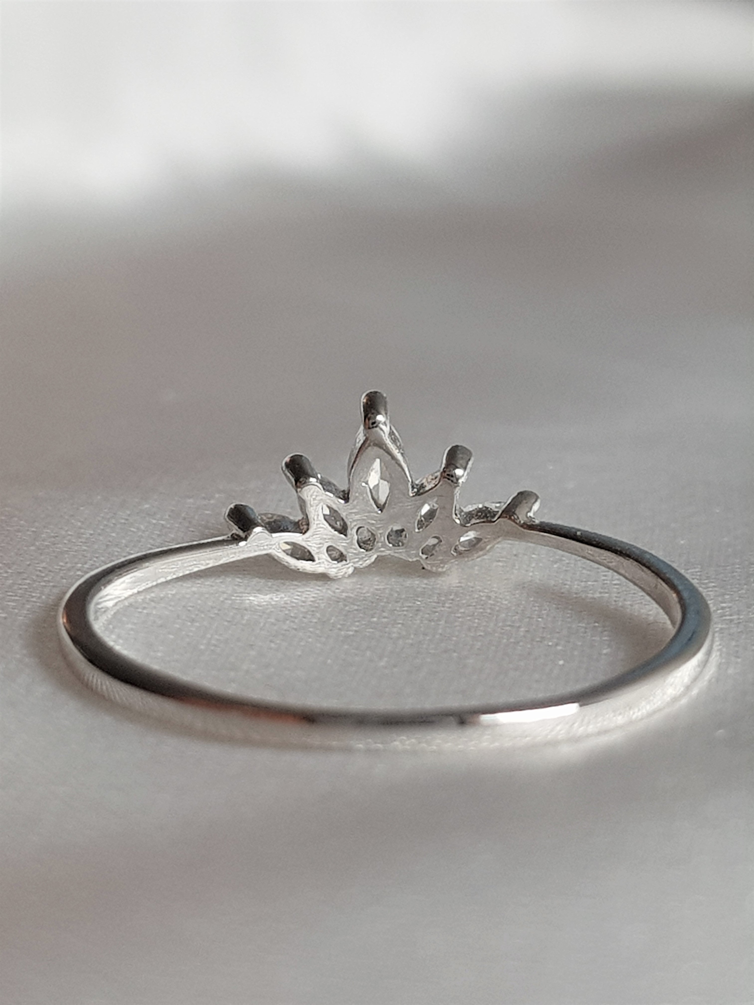 925 Sterling Silver Princess Crown Ring/ Queen Crown Ring Gift Idea Ro –  JewelryGhouse